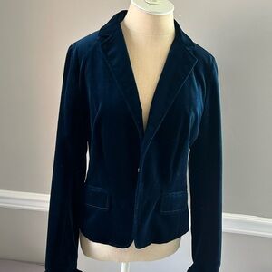 J Crew Blue Velvet blazer size 12
